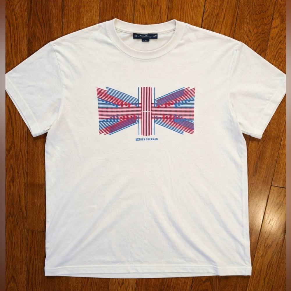 Ben Sherman Union Jack Graphic T-Shirt Size XXL | British Heritage Tee | EUC